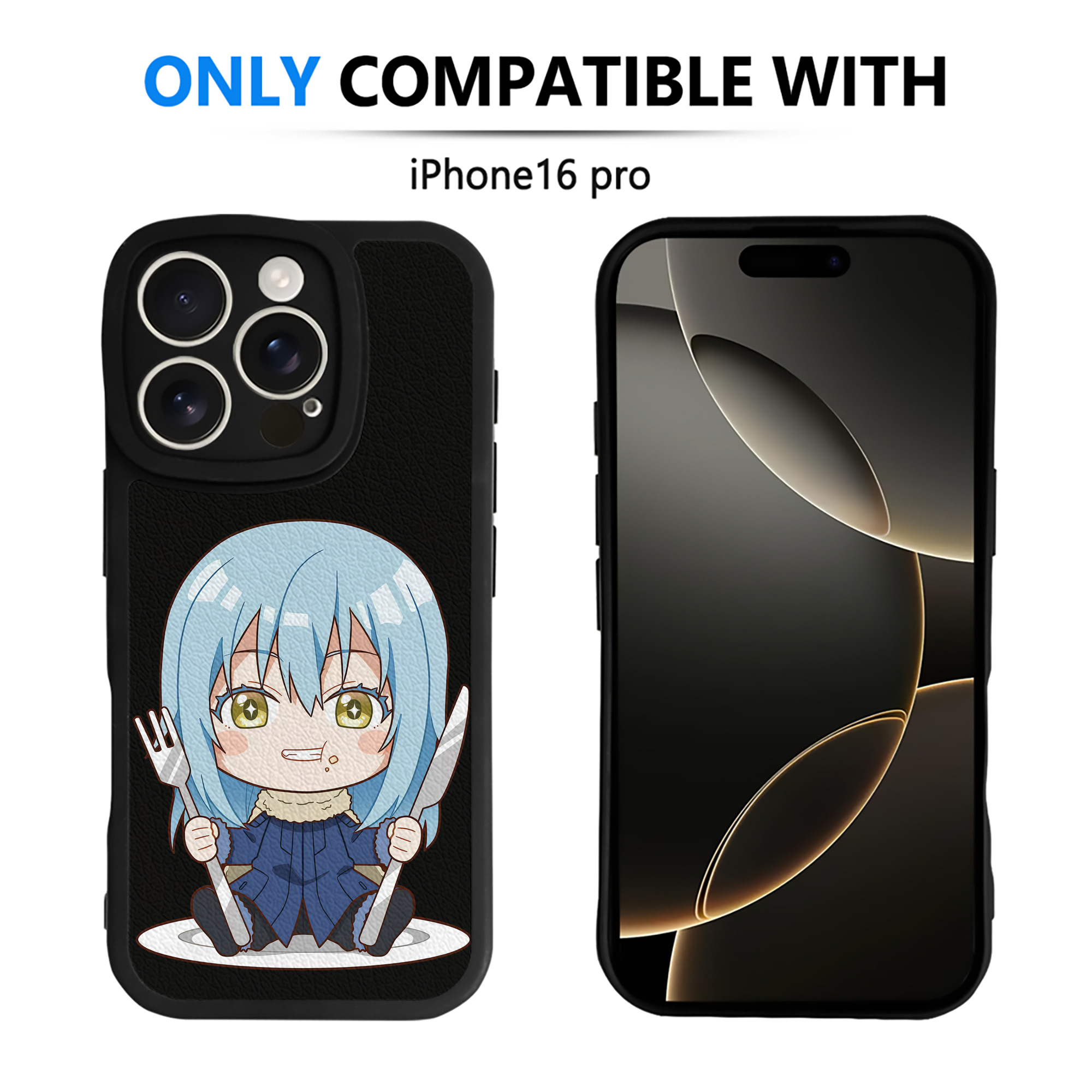 （画像用） 転スラ Regarding Reincarnated to Slime 【iPhone 16シリーズ対応】シリコンスマホケース（レザー調） 材質：シリコン